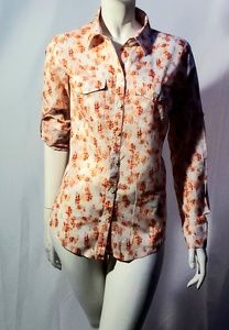 Banana Republic Delicate Flowers Cotton Shirt